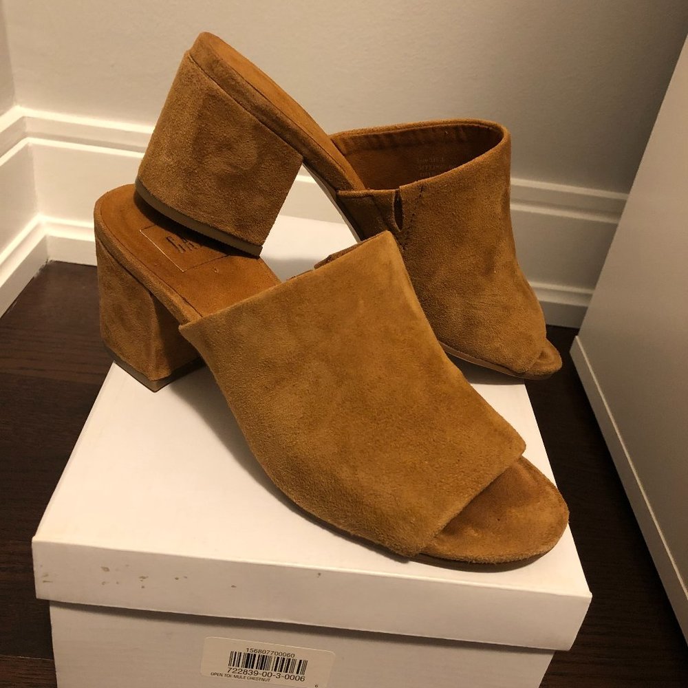 Gap Open Toe Suede Mules